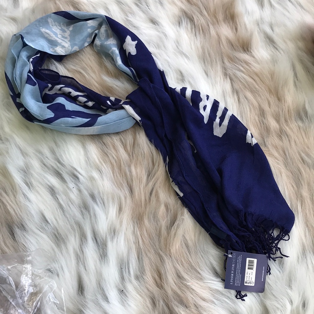 Sperry Blue & White Boat Shoe Scarf